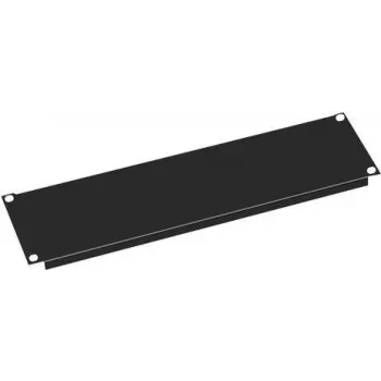 VALUE slepá krytka - čierna RAL 9005 - 3U - 48,3 cm (19 palcov)