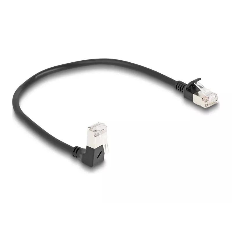 Sieťový kábel DeLOCK RJ45 Cat.6A 0,25 m čierny