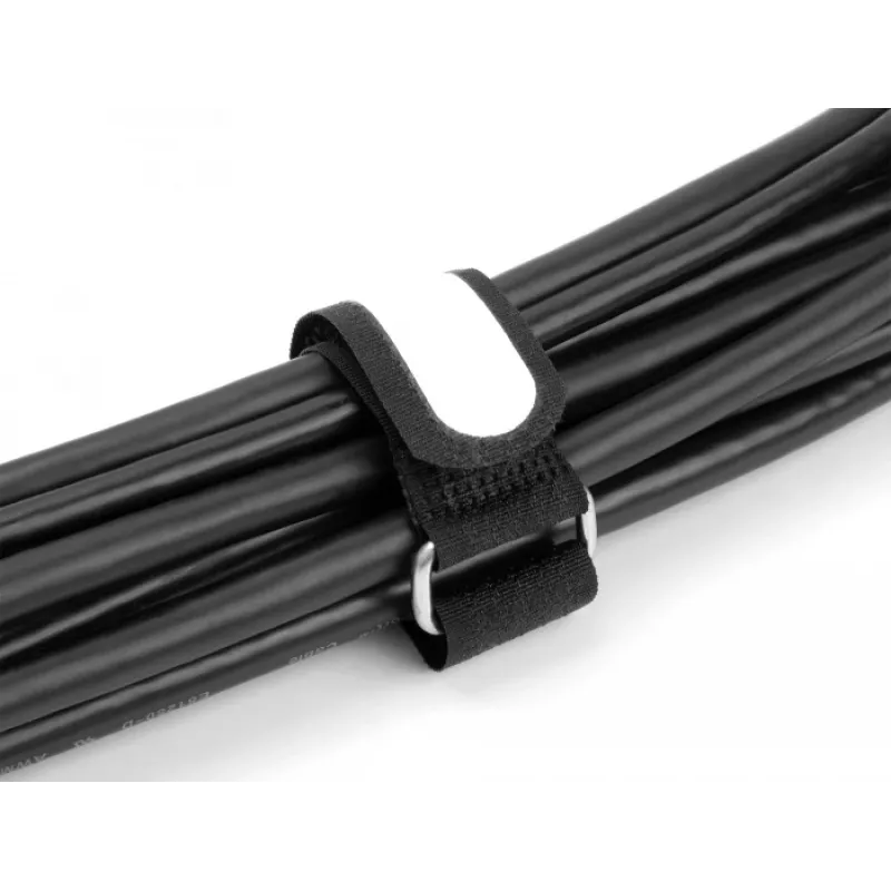 Držiak viazača káblov DeLOCK 19603 suchý zips čierny 127x20 mm 5 ks