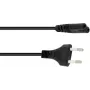 Napájací kábel Omnitronic 1,5 m, IEC C13 na Schuko, čierny