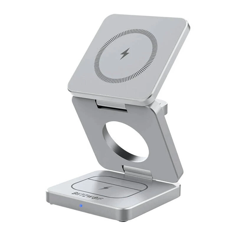 Bezdrôtová nabíjačka BlitzWolf BW-IW30 3-in-1 rýchlonabíjacia stanica pre iPhone a Samsung, bezdrôtové nabíjanie 3 zariadení