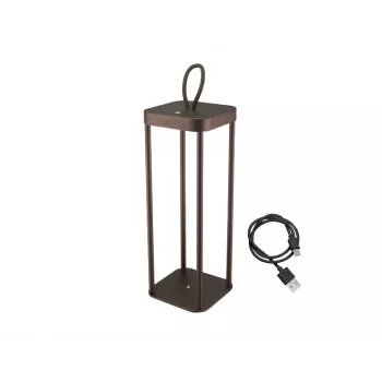 Nabíjacia lampáš Beper P207ILI102 v cortenovom prevedení, prenosná lampa na batérie