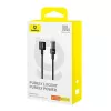 Baseus Gem USB A na USB C rýchlonabíjací kábel 2 m 100 W čierny