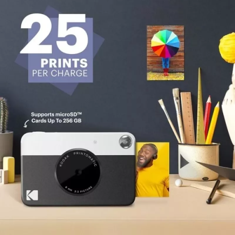 Kodak PRINTOMATIC okamžitý fotoaparát, 2x3 palca, čierny