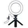 LED prstencové svetlo 16 cm so statívom 12-14,5 cm, USB