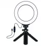 LED prstencové svetlo 16 cm so statívom 12-14,5 cm, USB
