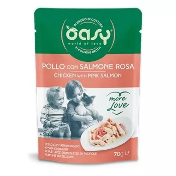 Oasy More Love kura s lososom vrecko 70 g
