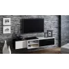 Cama TV skrinka SIGMA1 180 biela/čierna lesklá