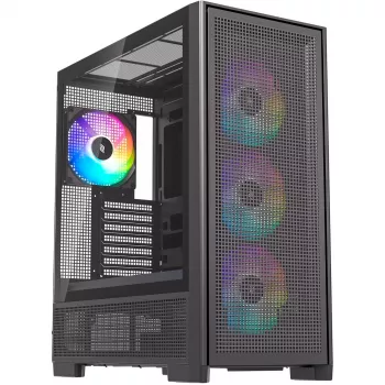 PC skriňa Silentware Air 2000 A-RGB čierna — Mid-Tower, bočné okno z tvrdeného skla