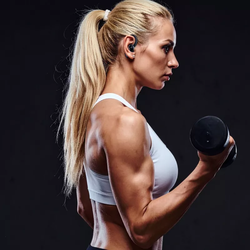 Bezdrôtové športové slúchadlá MANTA Rytmo Sport 2 MATWS012BK — True Wireless, in-ear, čierne