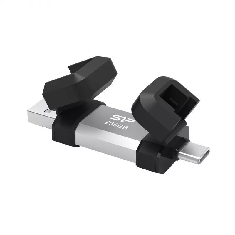 USB kľúč Silicon Power 256 GB USB Type-A / USB Type-C, USB 3.2 Gen 1, hliníkové gumené viečko
