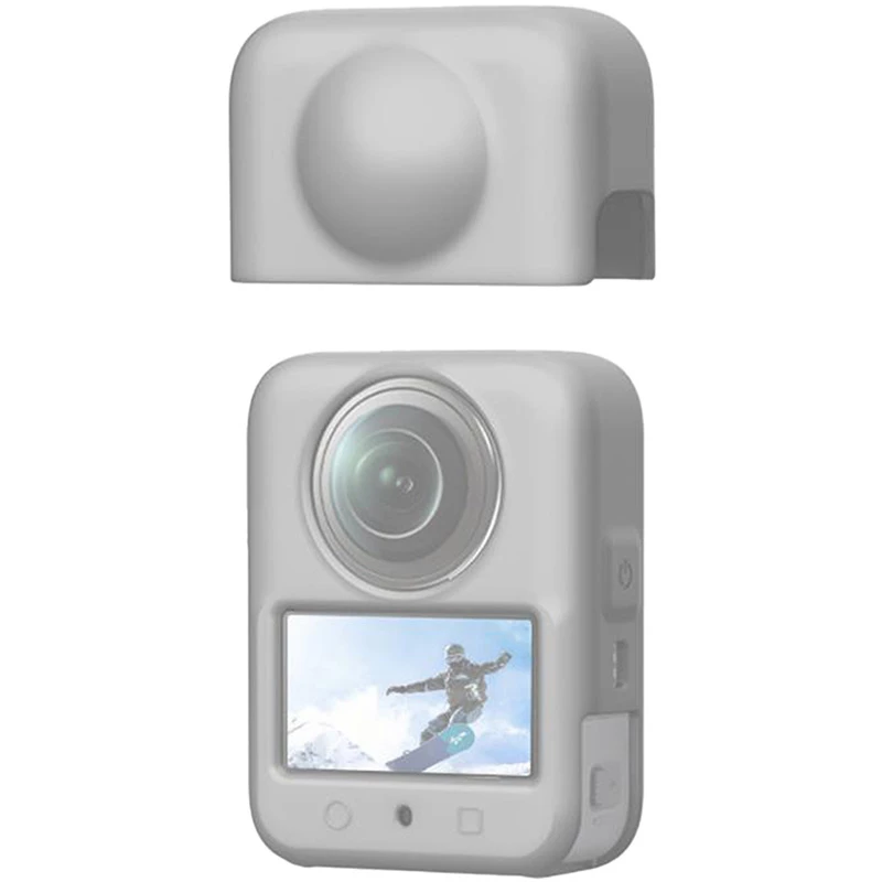 Silikónové puzdro s ochranou objektívu PULUZ DJI Osmo 360 (sivá)