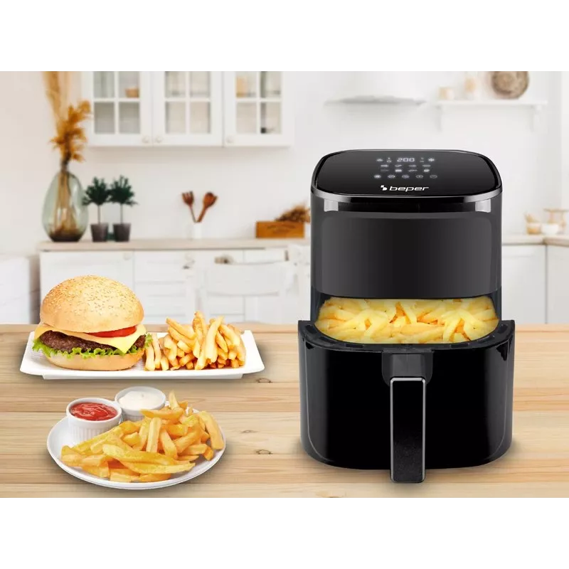 Teplovzdušná fritéza Beper P101FRI051 5 l 1400 W čierna