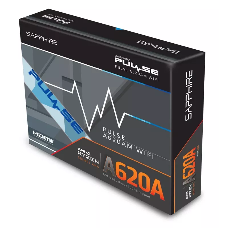 Základná doska Sapphire PULSE A620AM (microATX) socket AM5, AMD A620A, DDR5, 2x DIMM, 64 GB, 2x M.2, Gigabit LAN