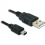 USB kábel DeLOCK 82273 USB 2.0 1 m USB A Mini-USB B čierny