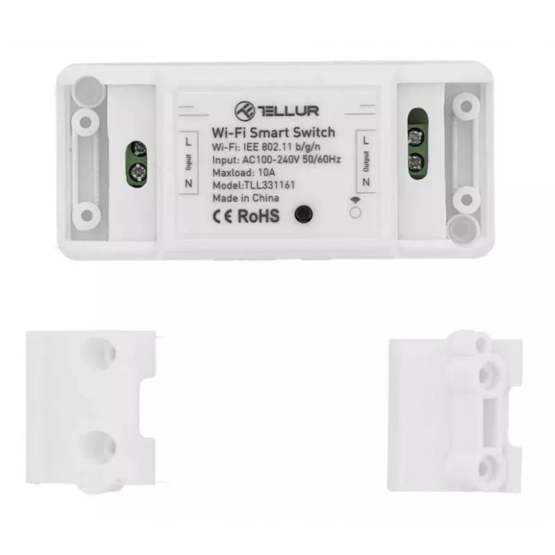 Inline WiFi Switch Tellur TLL331161 2200W — smart in-line relé pre lampy a zariadenia