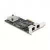 DeLOCK 81261 PCI Express x2 sieťová karta, 2 x RJ45 5 Gigabit LAN