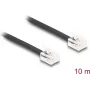 Delock 90621 Telefónny kábel RJ11, RJ11 samec na samec, plochý, 10 m, čierny