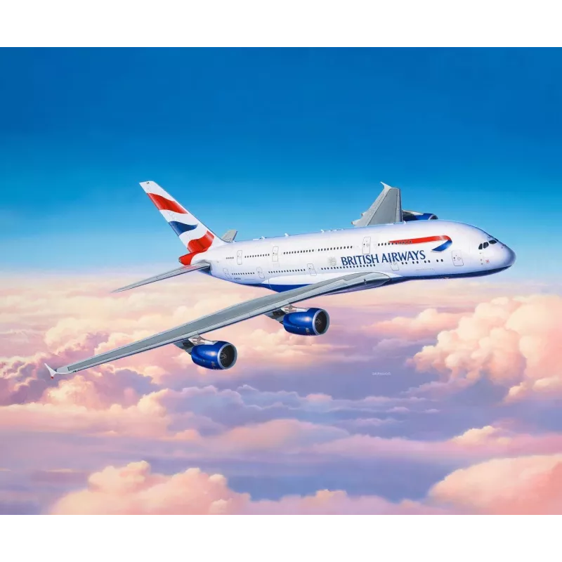 Revell 03922 Airbus A380-800 British Airways plastový model na zlepenie, 1:144