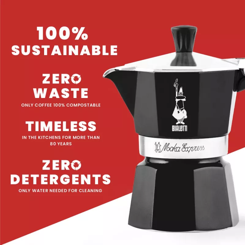 Bialetti Moka Express moka kanvica čierna