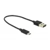 USB kábel DeLOCK 84804 USB 2.0 0,2 m USB A Micro-USB B čierny