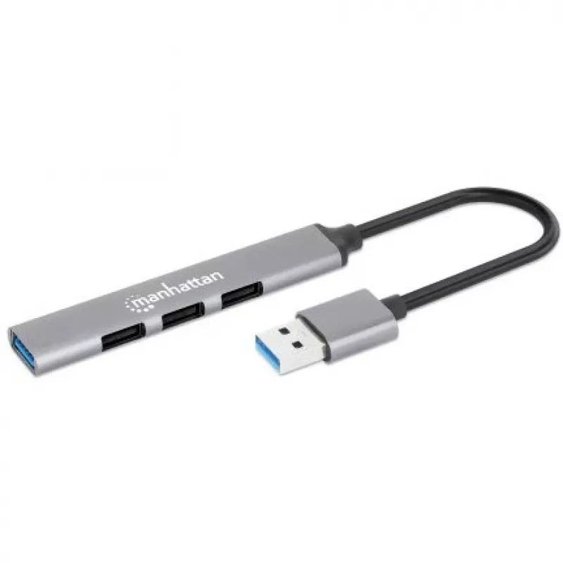 Manhattan USB-A 4-portový hub, 4x USB-A porty (1x 5 Gbps USB 3.2 Gen1…