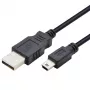 Kábel USB - Mini-USB 1 m, čierny