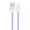 Kábel Baseus Dynamic USB na Lightning, 2,4 A, 2 m (fialová)