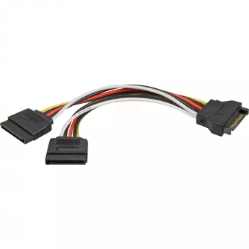 SATA napájací kábel 15-pinový na 2x SATA HDD DeLOCK 60105 0,15 m