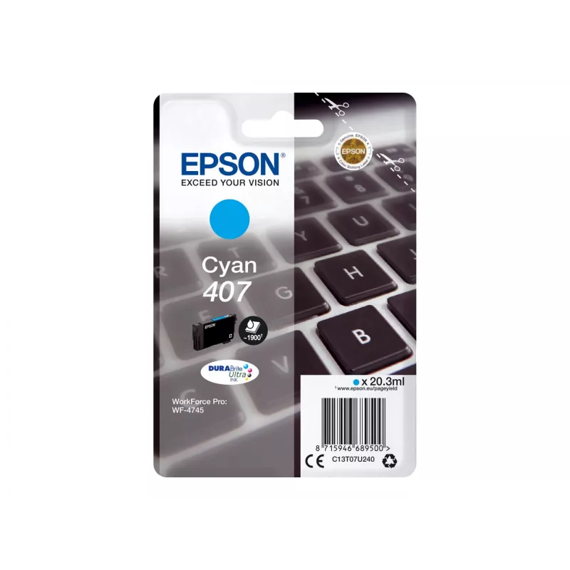 Epson WF-4745 atramentová kazeta 1 kus originálna High (XL) Yield azúrová