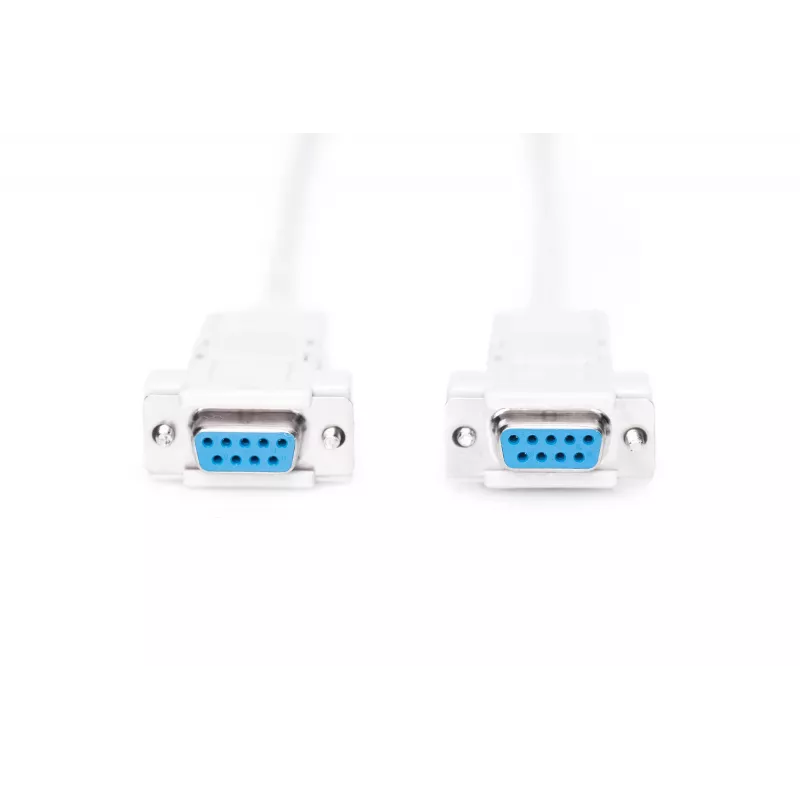 Assmann Nullmodem prepojovací kábel. D-Sub9 B/B. 3,0 m. Snap kryty. béžová (AK-610100-030-E)