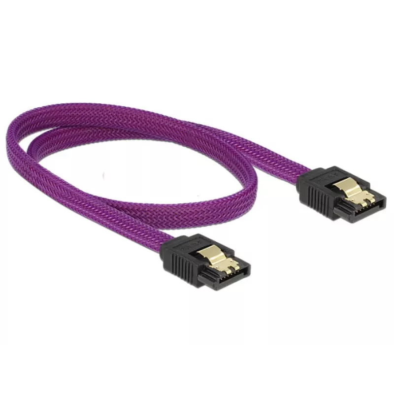 DeLOCK 83691 SATA kábel 0,5 m SATA 7-pin fialový