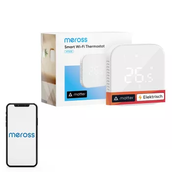 Smart termostat Meross MTS215MA (Wi‑Fi, Matter, EU) na ovládanie vykurovania doma