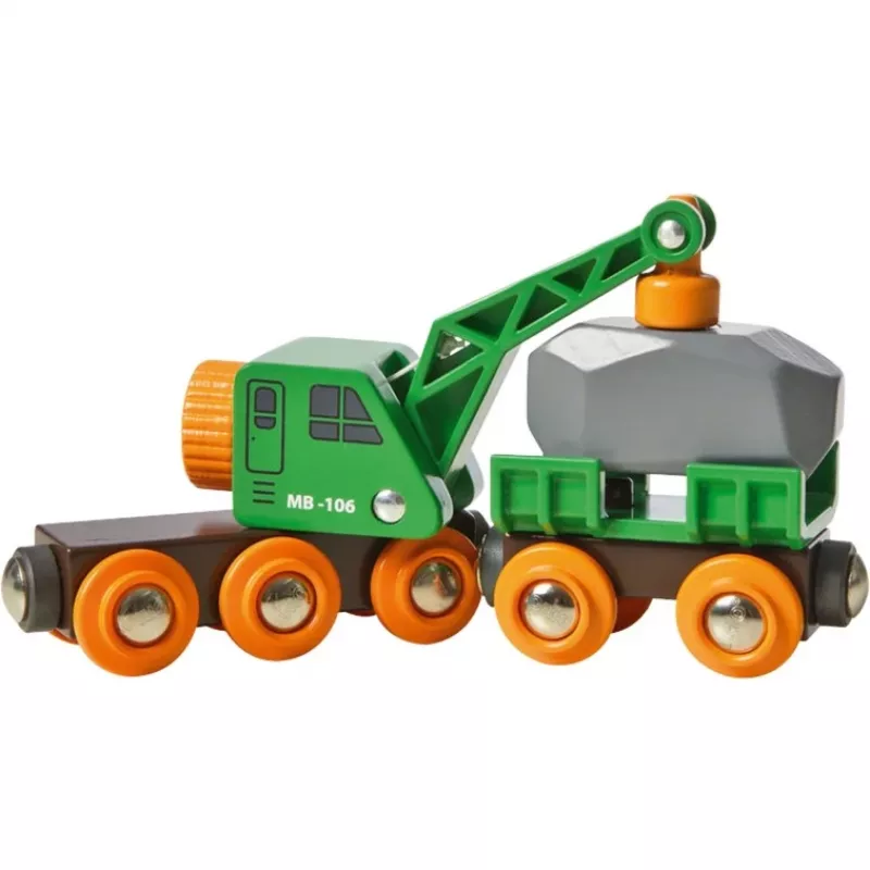 Vagón BRIO Clever Crane Wagon Lift and Load čierna zelená