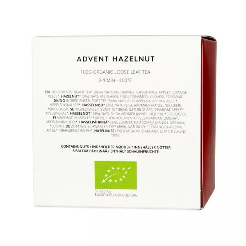 Sypaný čierny čaj Advent Hazelnut 100g - Teministeriet