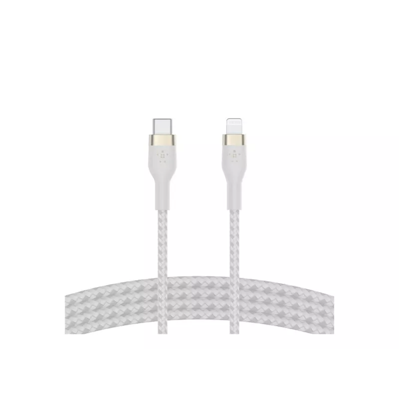 Belkin BOOST CHARGE - Lightning kábel - 24 pin USB-C samec na Lightning samec - 2 m - biely - pre Apple iPad/iPhone/iPod (Lightning)