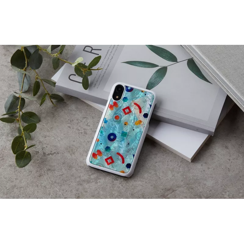 Puzdro na smartphone iKins pre iPhone XR — biele ochranné puzdro Poppin Rock