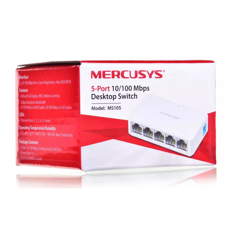 Mercusys 5-portový 10/100Mbps desktopový switch