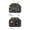 Automobilový menič Qoltec Monolith 1200 W čierna 12 V