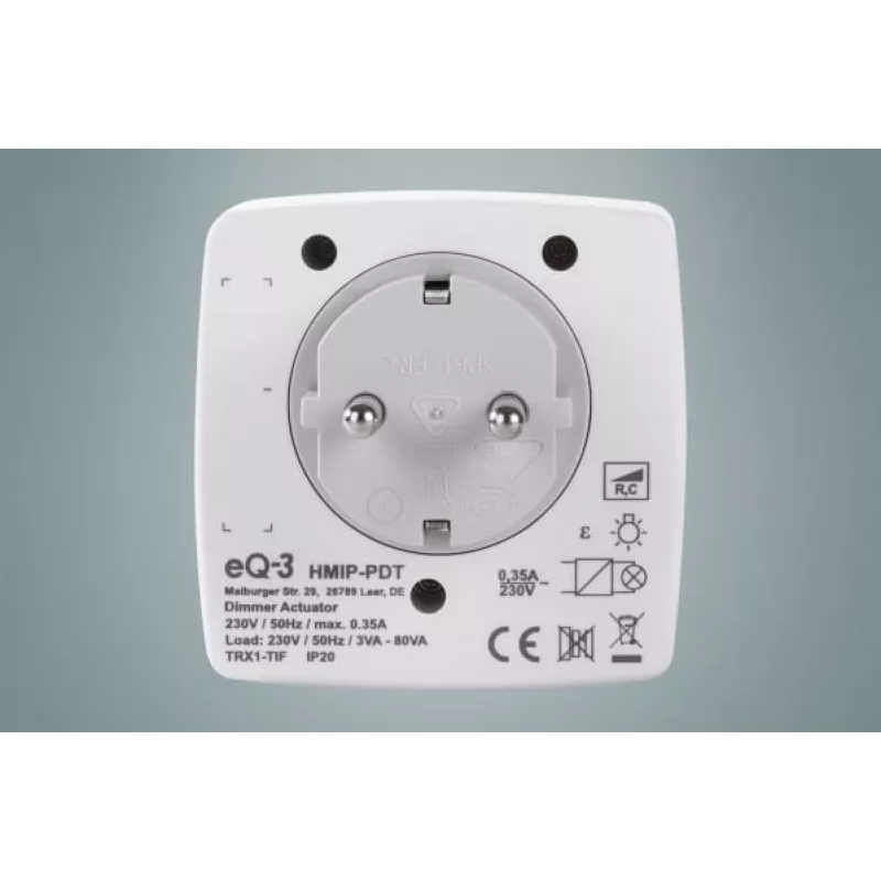 Stmievač a spínač eQ-3 AG HmIP-PDT externý biely