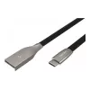 NATEC kábel USB-C/A 2.0 1m prati 1m čierny kov