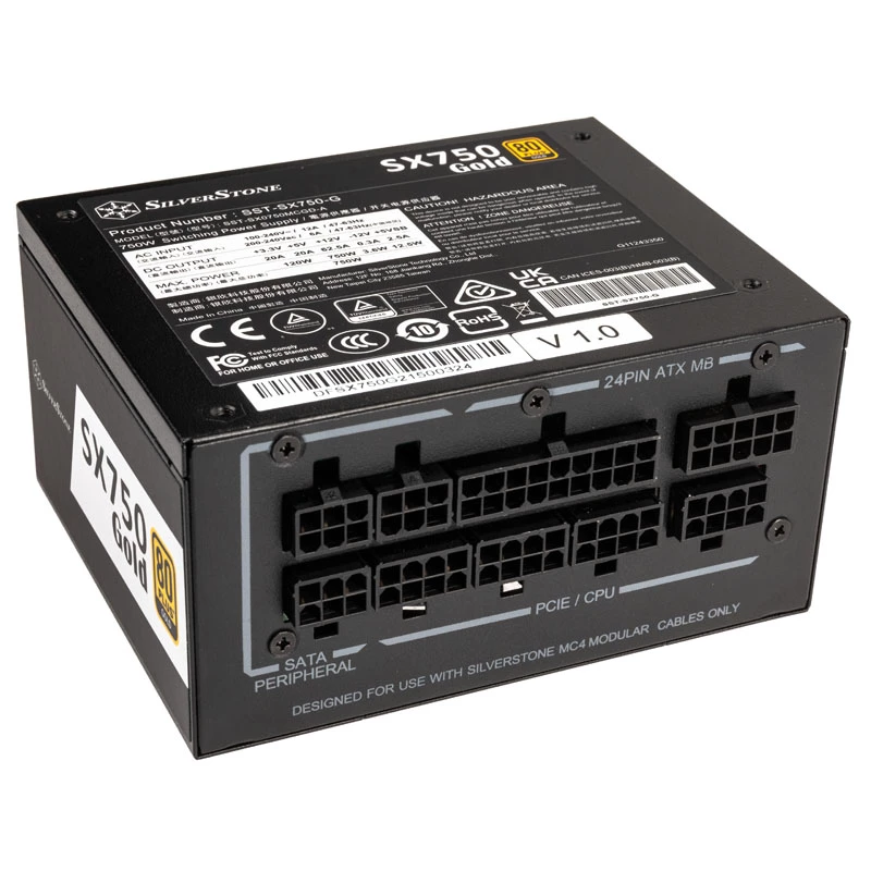SilverStone SST-SX750-G 80 PLUS Gold modulárny - 750 Watt - SFX - 80 PLUS Gold