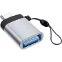 Microconnect USB3.0ACFB-KEY káblový adaptér USB C USB A čierny, strieborný