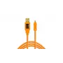 Tether Tools CU8015-ORG – 4,6 m – USB A – Mini-USB B – USB 2.0 – oranžová