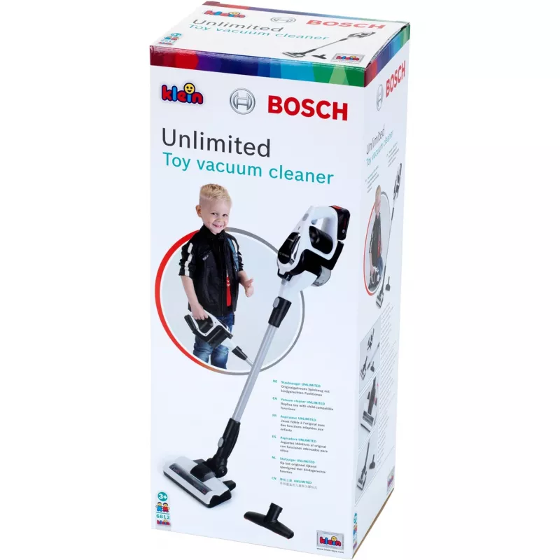 Theo Klein Bosch Unlimited vysávač čierny s Vortex funkciou a tryskami pre deti od 3 rokov