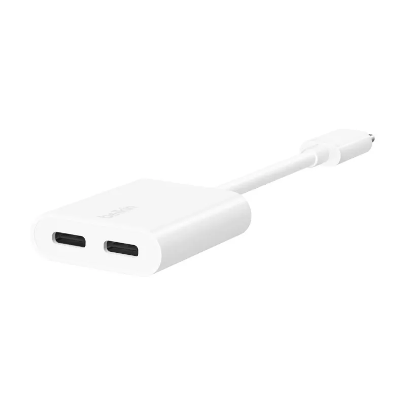 Belkin F7U081BTWH RockStar audio a nabíjací adaptér USB-C, biely