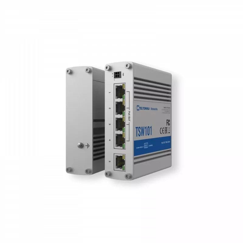 Teltonika TSW101 switch 5xGbE Ethernet 4xPoE+