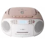 Prenosný ghettoblaster Reflexion RCR2260DAB — biela/ružová, DAB+ digitálne rádio, batériová a sieťová prevádzka