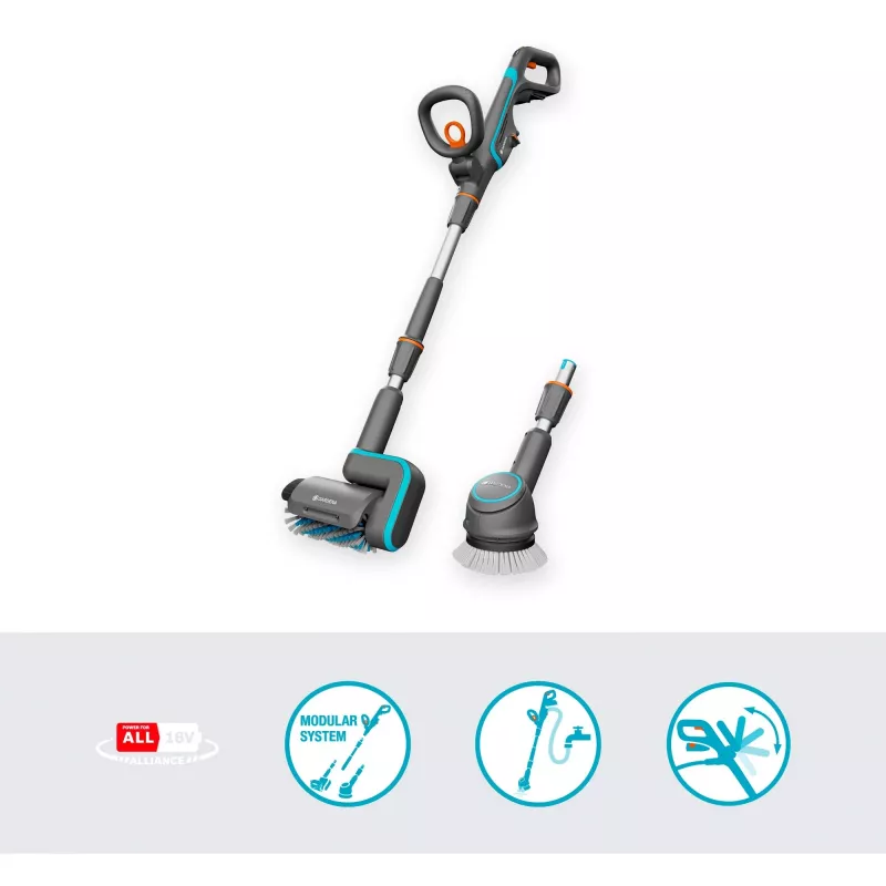 Elektrický čistič terás GARDENA 14842-55 18V batéria ľahká konštrukcia