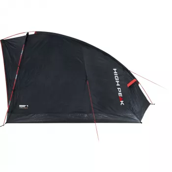 Stan High Peak Minitramp 2 ľahký čierny/červený — kompaktný 2-miestny kempingový stan